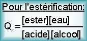 formule: Qr pour l'estérification