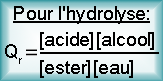 formule: Qr pour l'hydrolyse